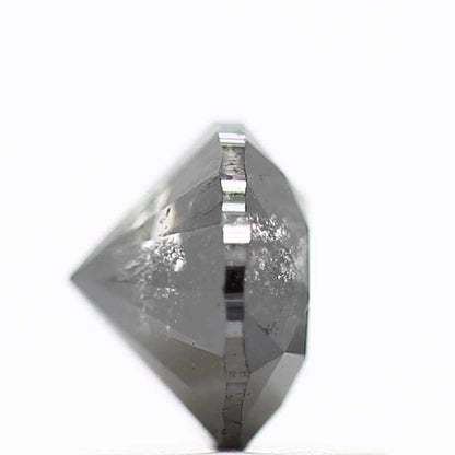 0.96 Carat Fancy Black Round Shape Brilliant Cut Natural Loose Diamond