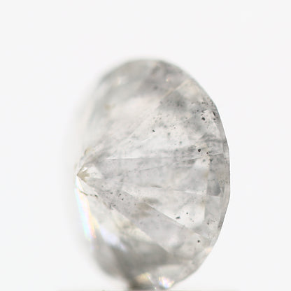 Salt And Pepper Diamond Fancy Gray Color 1.20 CT 7.10 x 3.80 MM Round Brilliant Cut Diamond ! Natural Loose Diamond ! Christmas Gift for Her