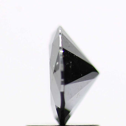 1.33 Carat Salt and Pepper Black Fancy Round Brilliant Cut Natural Loose Diamond