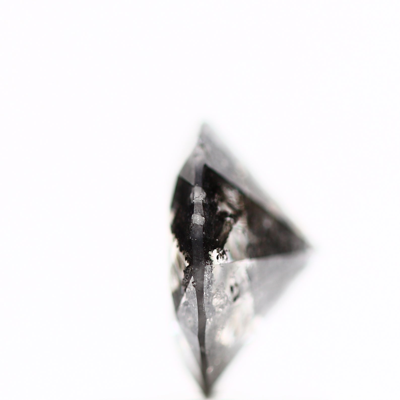 0.94 Carat Salt and Pepper Gray Round Brilliant Cut Natural Loose Diamond