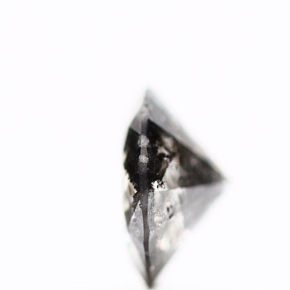 0.94 Carat Salt and Pepper Gray Round Brilliant Cut Natural Loose Diamond