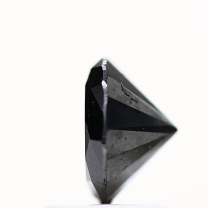 1.11 Carat Fancy Black Round Shape Brilliant Cut Natural Loose Diamond