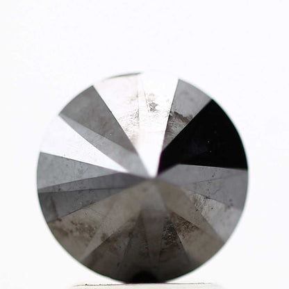 2.58 Carat Fancy Black Round Shape Brilliant Cut Natural Loose Diamond