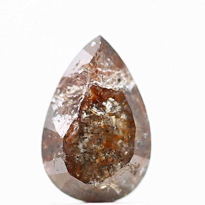 Salt and Pepper Diamond Fancy Brown Color 1.21 CT 8.03 x 5.28 x 3.30 MM Pear Cut Diamond! Natural Loose Diamond ! Christmas Gift for Her