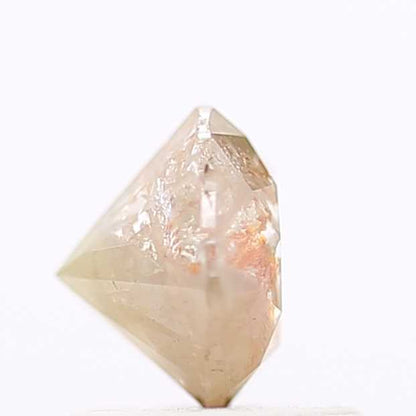 0.94 Carat Peach Brown Round Shape Brilliant Cut Natural Loose Diamond