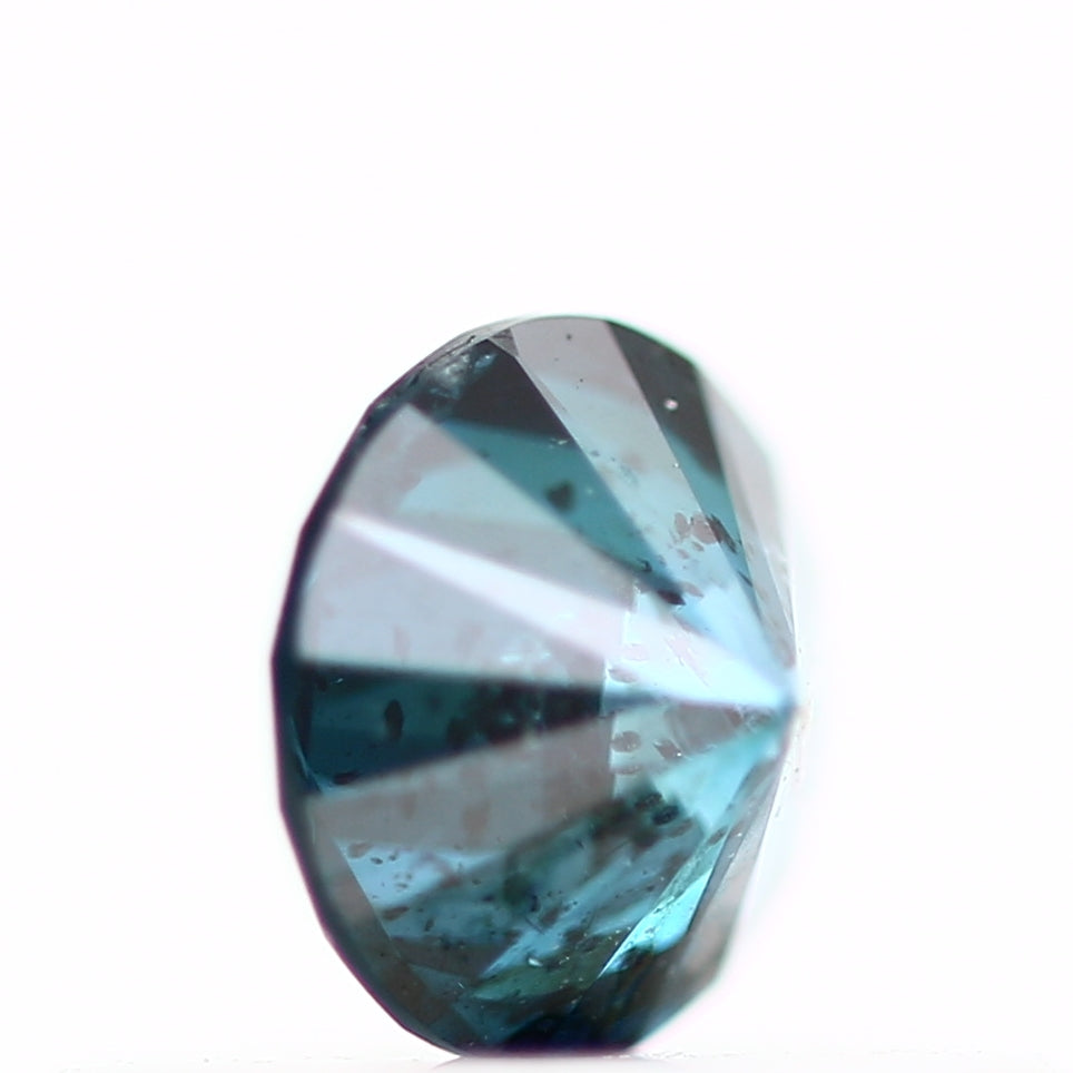0.28 Carat Round Fancy Vivid Blue Natural Loose Diamond