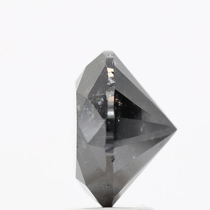 3.75 Carat Fancy Black Round Cut Natural Loose Diamond