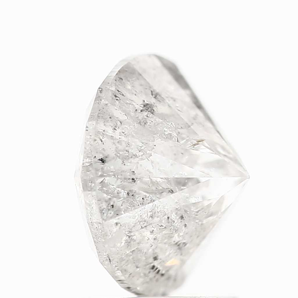 Natural Loose Round Salt And Pepper Diamond Fancy Grey Color 1.97 CT 7.80 X 4.90 MM Round Brilliant Cut Diamond ! Christmas Gift for Her