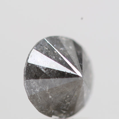 1 Carat Gray Salt and Pepper Round Brilliant Cut Natural Loose Diamond