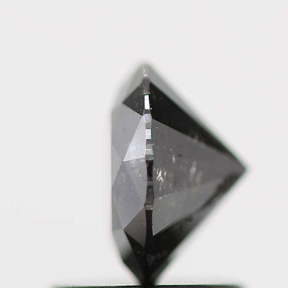 1.08 Carat Fancy Black Round Brilliant Cut Natural Loose Diamond