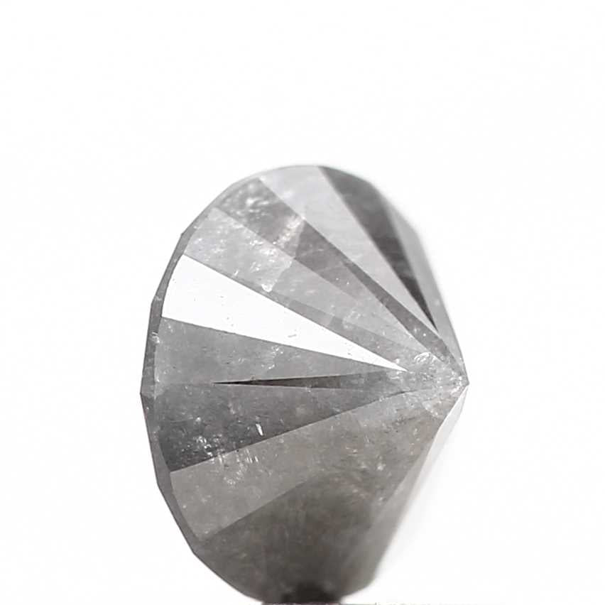 0.85 Carat Gray Salt and Pepper Diamond Round Brilliant Cut Natural Loose Diamond
