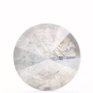 0.82 Carat Salt and Pepper Gray Round Shape Brilliant Cut Natural Loose Diamond