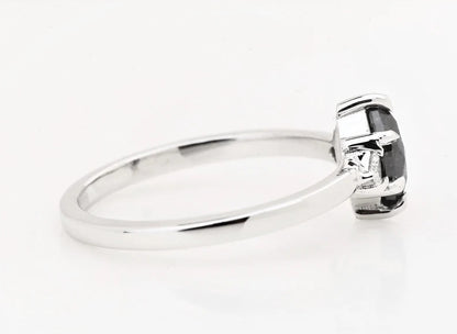 Salt And Pepper Diamond Engagement Ring ! Marquise Triangle Cut Diamond 14K Gold Ring Wedding Gift Ring ! Anniversary Ring ! Gift For Love