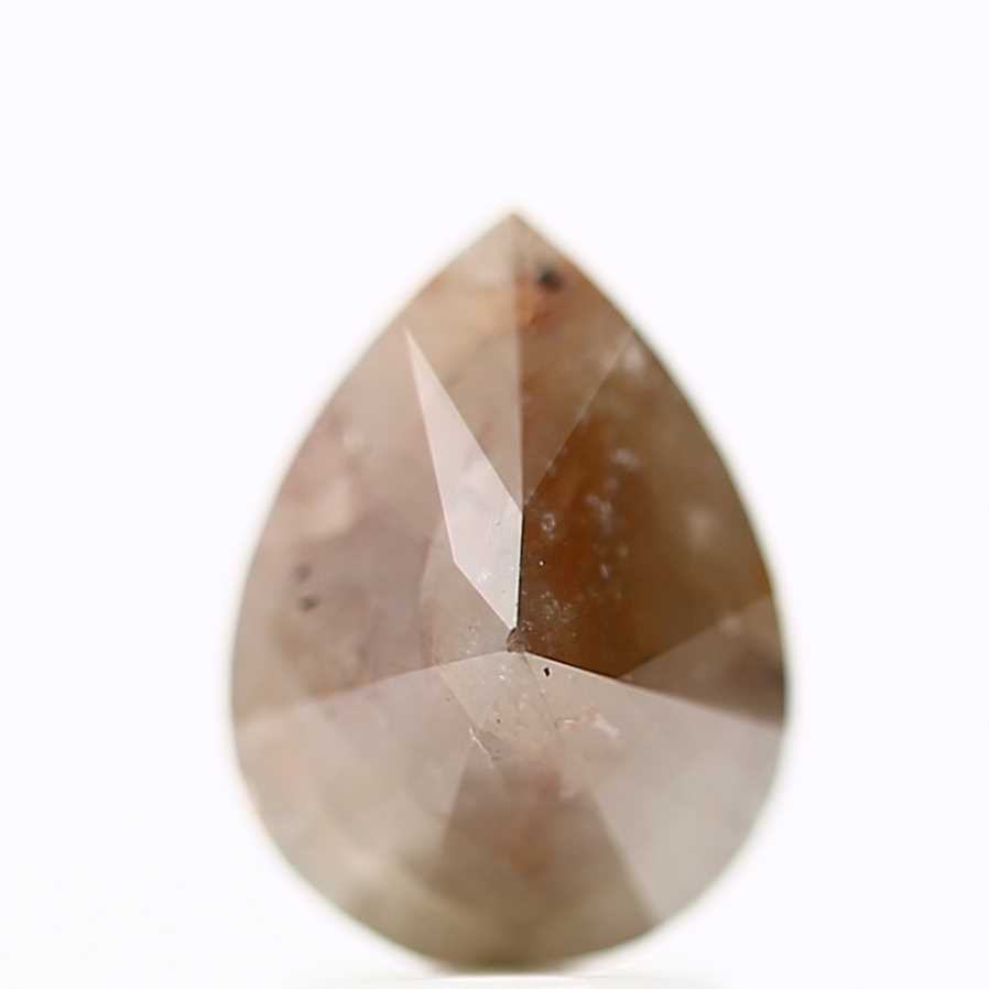Salt and Pepper Diamond Fancy Brown Color 2.24 CT 10.20 x 7.60 x 4.90 MM Pear Cut Diamond! Natural Loose Diamond ! Christmas Gift for Her