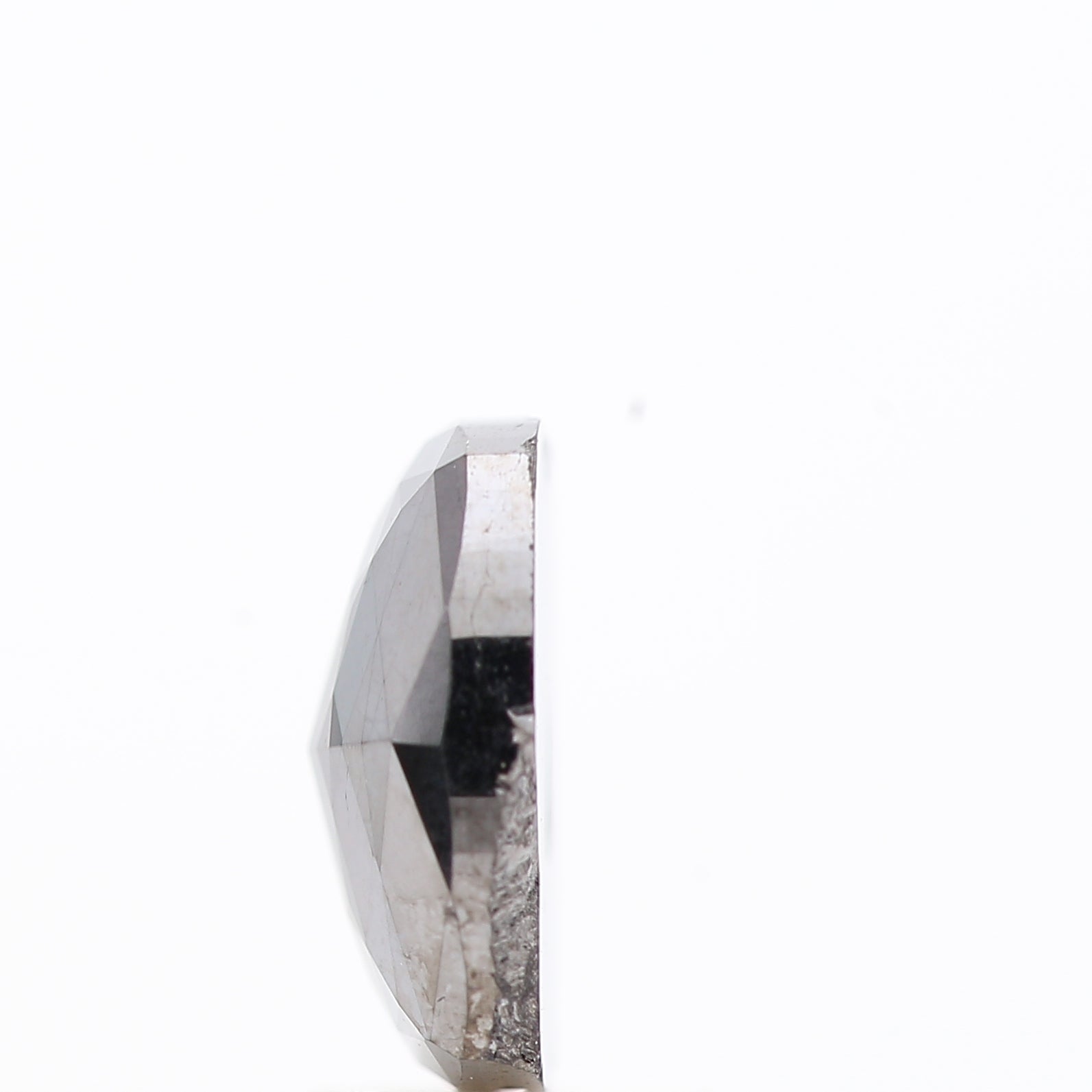 2.15 Ct Natural Black Cushion Single Cut Loose Diamond for Jewelery