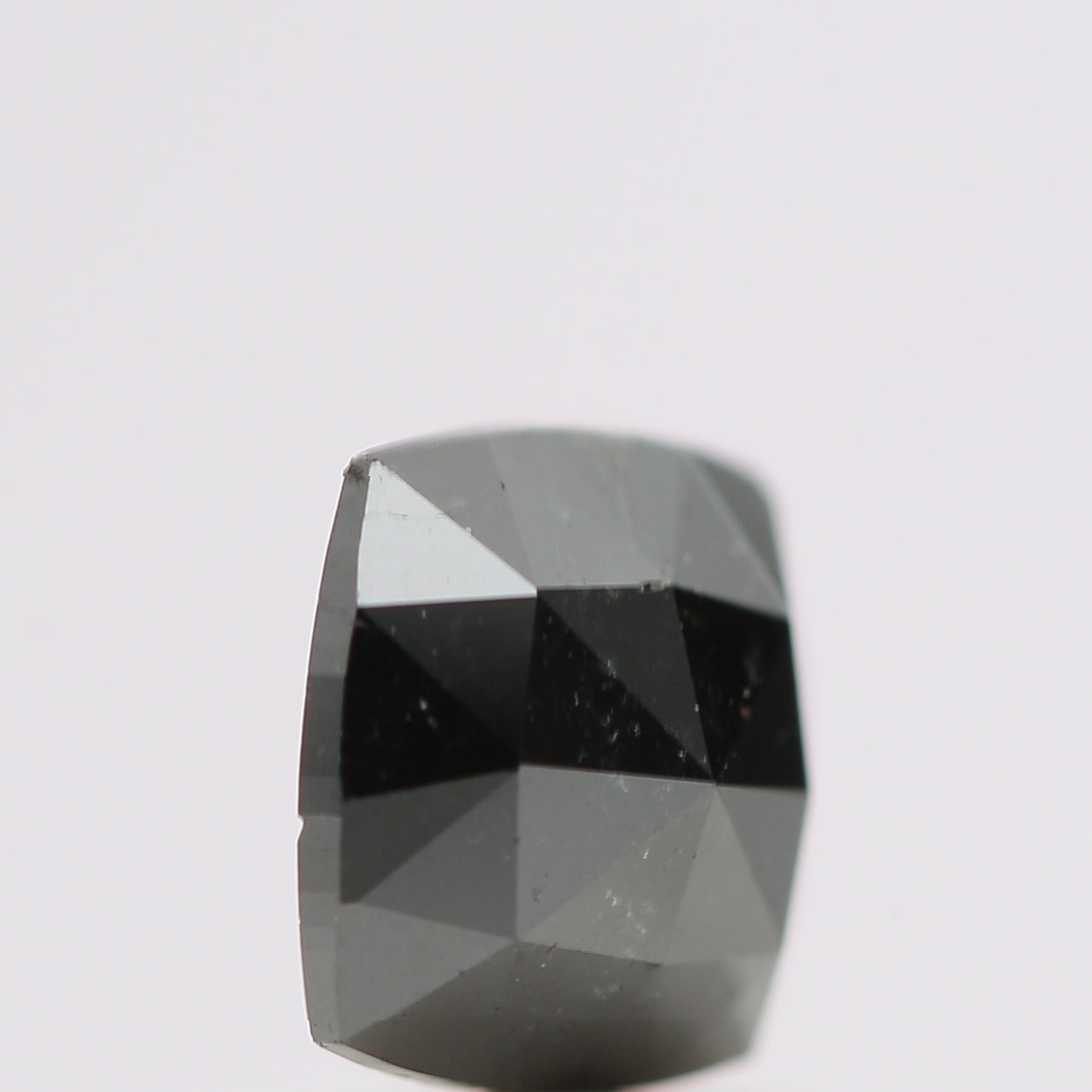 0.73 Ct Natural Black Cushion Single Cut Loose Diamond for Jewelery