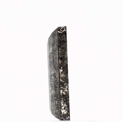 salt and pepper diamond ! 0.42 Ct 7.57 x 2.75 x 1.59 mm natural gray baguette loose diamond for engagement ring for her