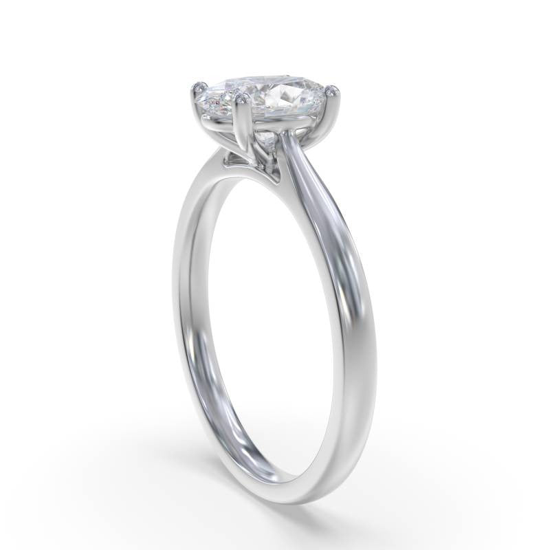 Elegant Lab Grown Oval Diamond Engagement Ring