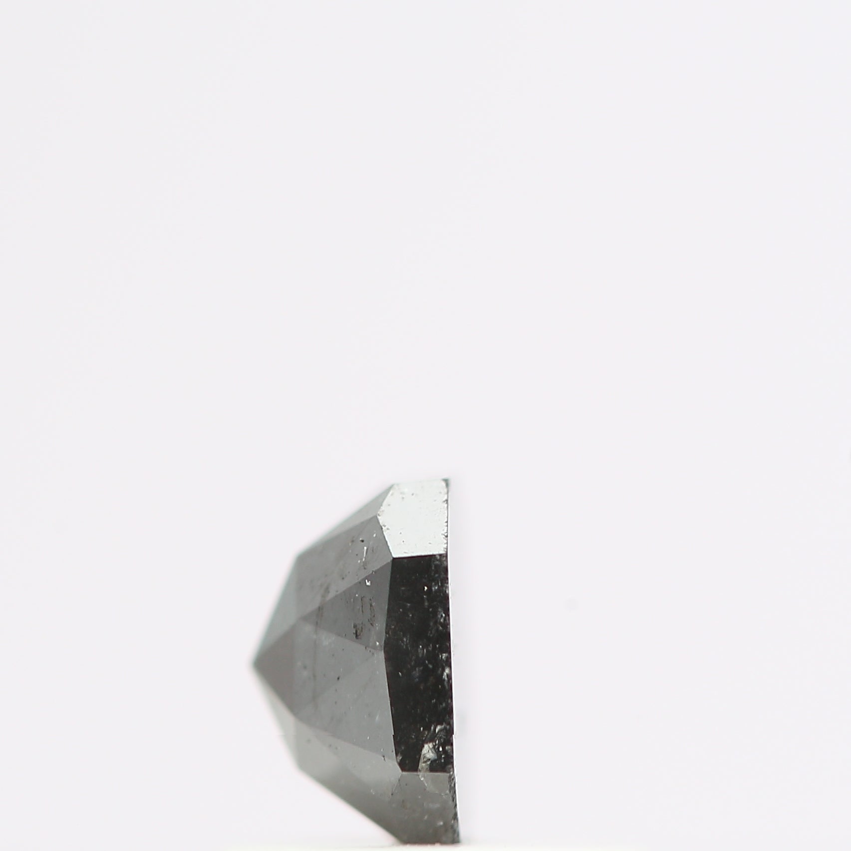 0.59 Ct Natural Black Cushion Single Cut Loose Diamond for Jewelery