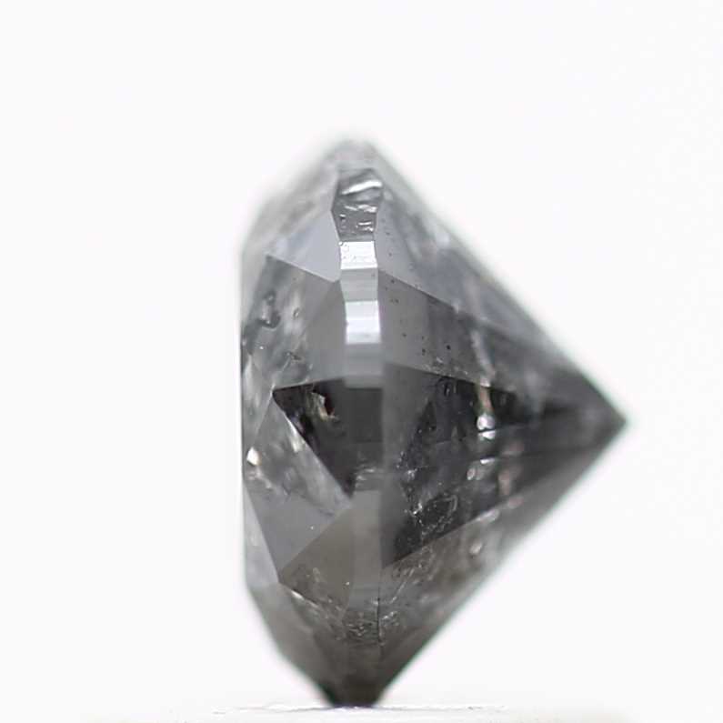 1 Carat Salt and Pepper Diamond Dark Gray Round Brilliant Cut Natural Loose Diamond