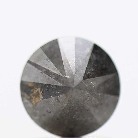 1.32 Carat Fancy Black Round Shape Brilliant Cut Natural Loose Diamond