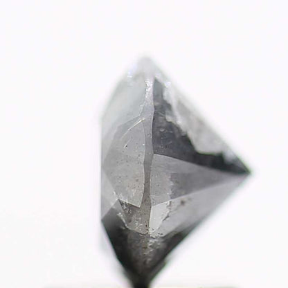 1.30 Carat Fancy Gray Black Round Brilliant Cut Natural Loose Diamond
