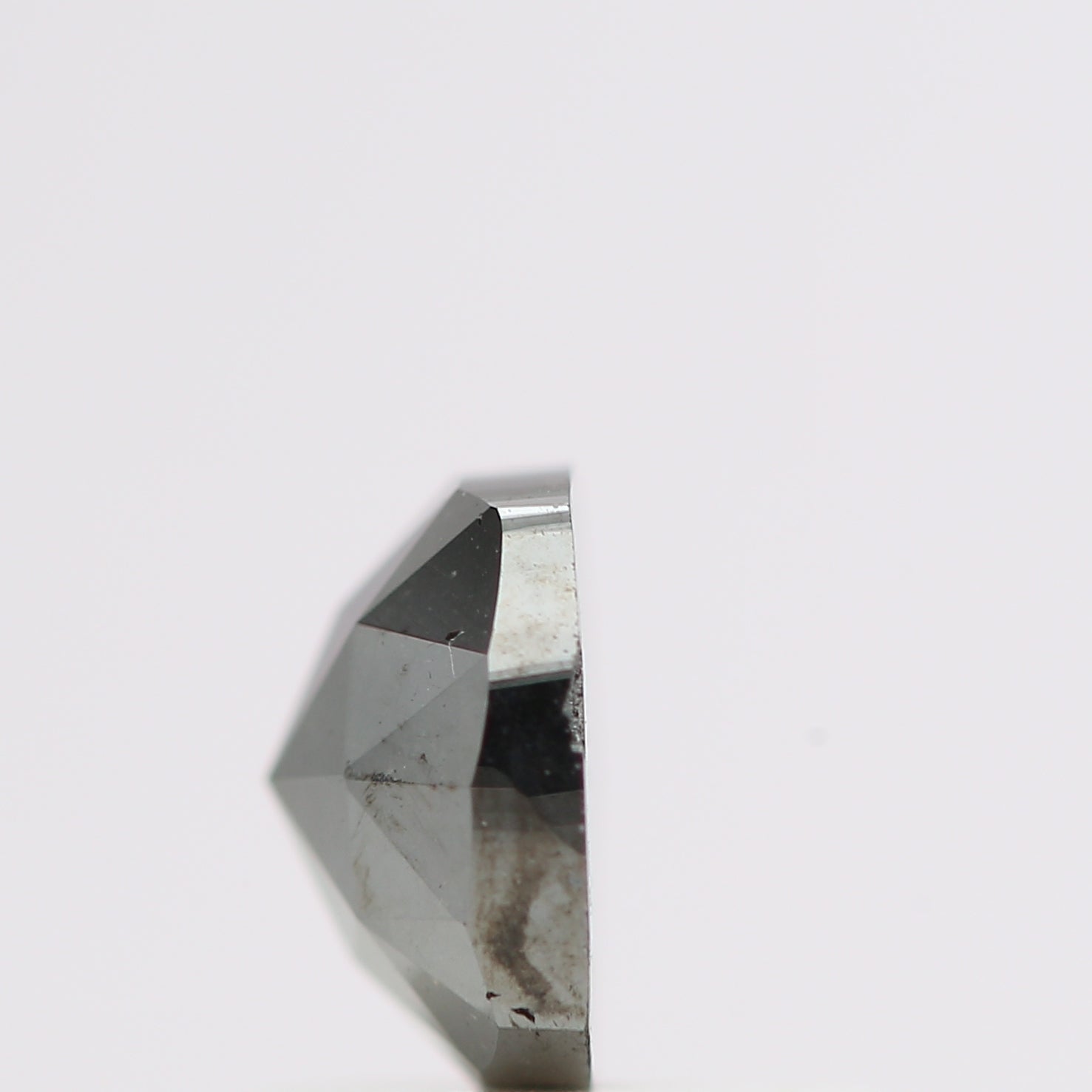 0.77 Ct Natural Black Cushion Single Cut Loose Diamond for Jewelery