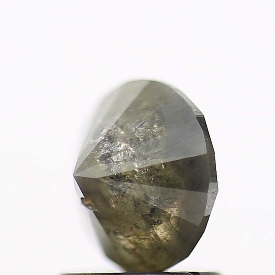 1.34 Carat Salt and Pepper Gray Round Brilliant Cut Natural Loose Diamond