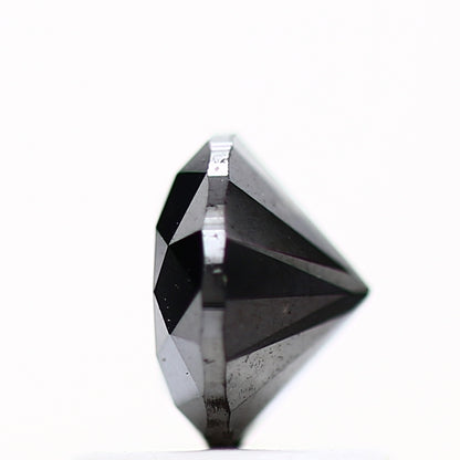 0.80 Carat Fancy Black Round Brilliant Cut Natural Loose Diamond