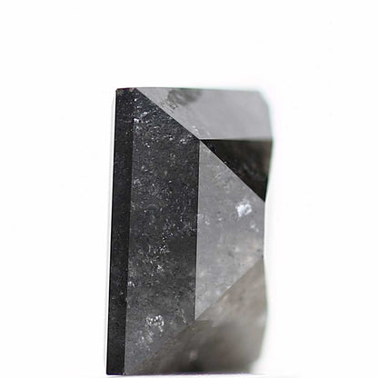salt and pepper diamond ! 1.36 Ct 6.94 x 5.43 x 3.44 mm natural gray baguette loose diamond for engagement ring for her
