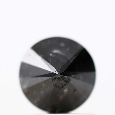 0.79 Carat Fancy Black Round Shape Brilliant Cut Natural Loose Diamond