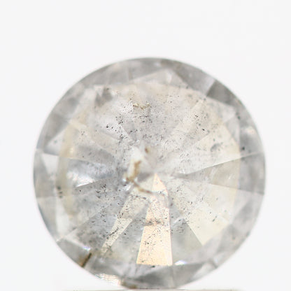 Salt And Pepper Diamond Fancy Gray Color 1.20 CT 7.10 x 3.80 MM Round Brilliant Cut Diamond ! Natural Loose Diamond ! Christmas Gift for Her