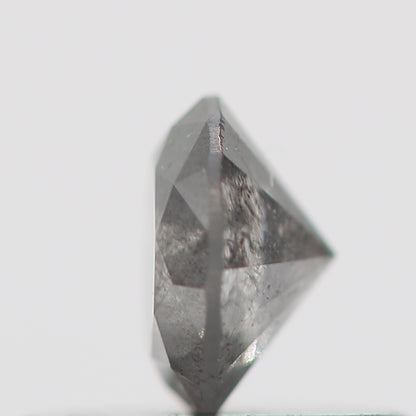 0.34 Carat Salt and Pepper Gray Round Brilliant Cut Natural Loose Diamond