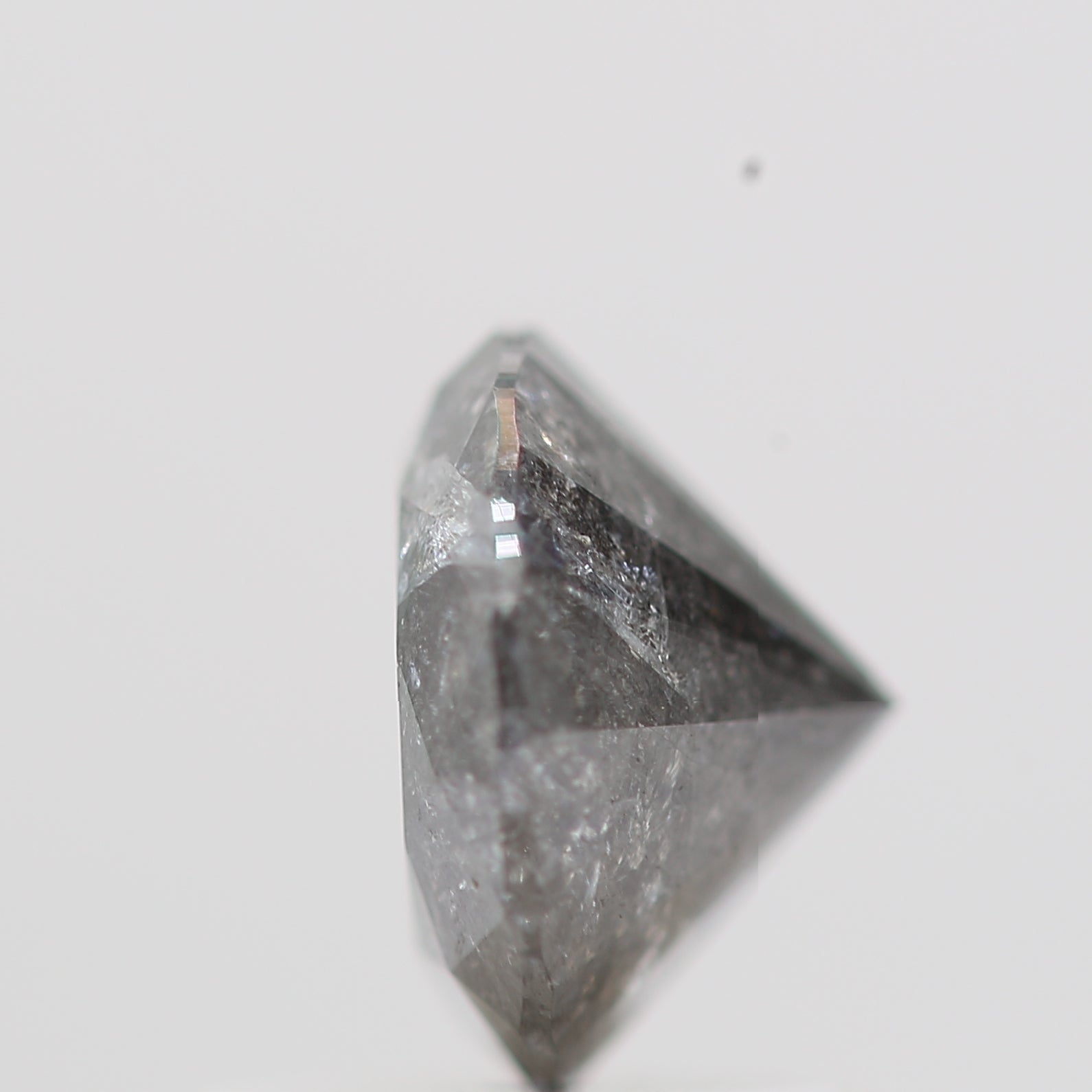 1 Carat Gray Salt and Pepper Round Brilliant Cut Natural Loose Diamond