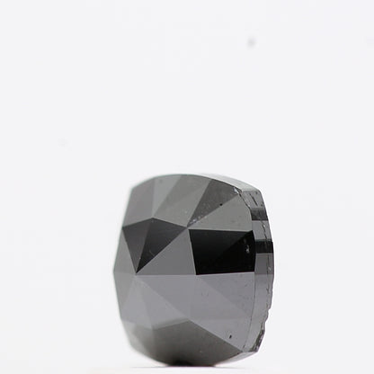 0.74 Ct Natural Black Cushion Single Cut Loose Diamond for Jewelery