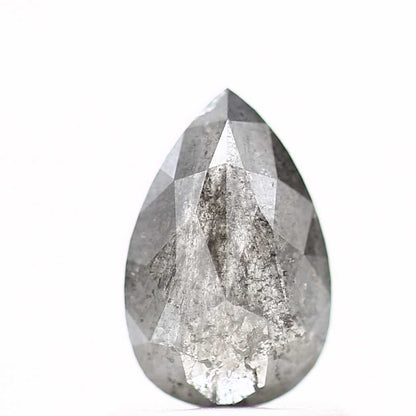 Salt and Pepper Diamond Fancy Gray Color 0.85 CT 7.63 x 4.97 x 2.59 MM Pear Cut Diamond! Natural Loose Diamond ! Christmas Gift for Her