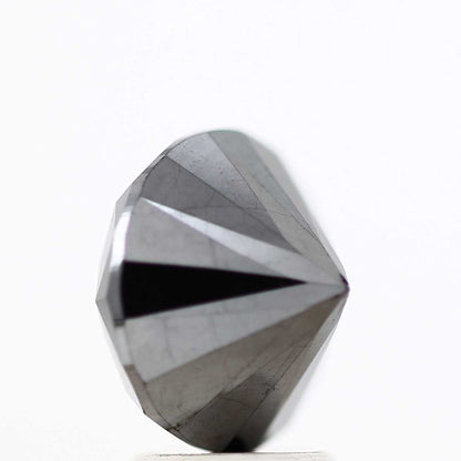 3.93 Carat Fancy Black Round Shape Brilliant Cut Natural Loose Diamond