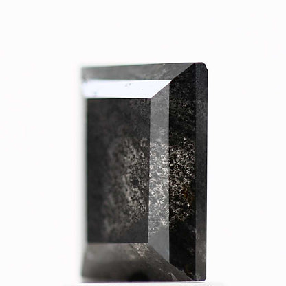 salt and pepper diamond ! 1.45 Ct 7.39 x 5.36 x 3.60 mm natural gray baguette loose diamond for engagement ring for her