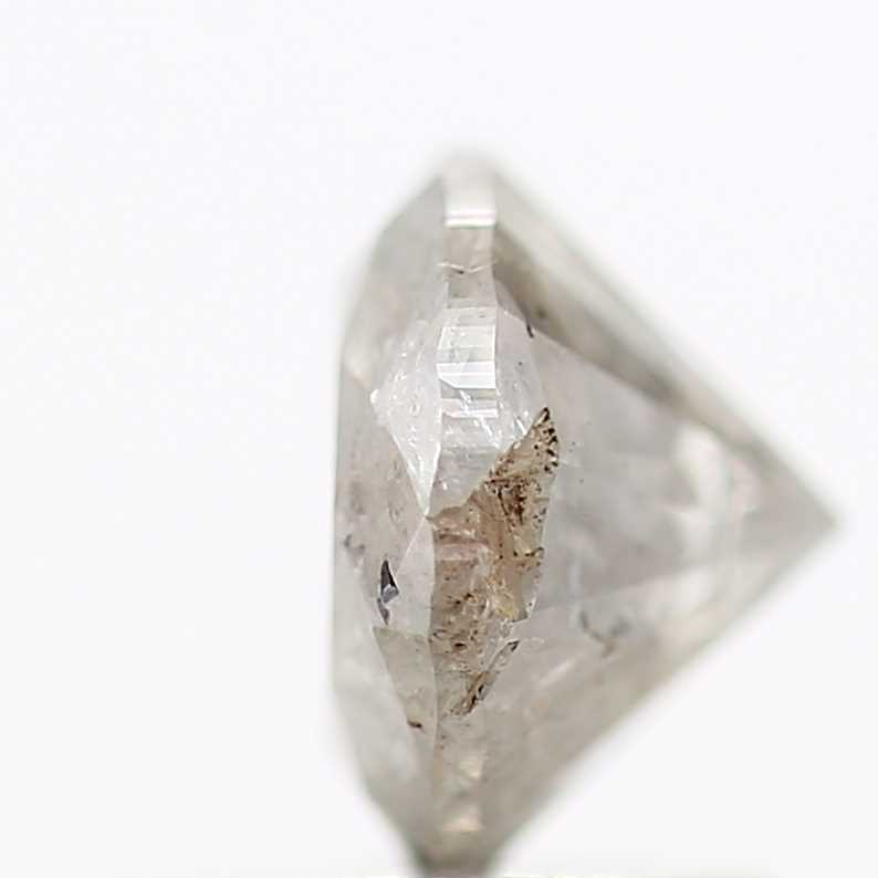 1.09 Carat Salt and Pepper Gray Round Brilliant Cut Natural Loose Diamond