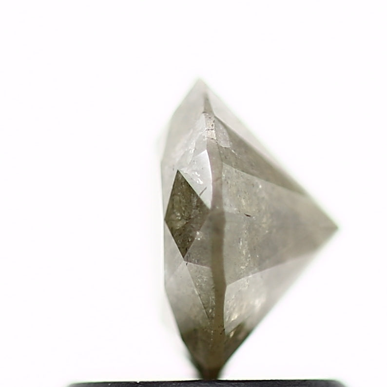 0.84 Carat Salt and Pepper Diamond Gray Round Brilliant Cut Natural Loose Diamond