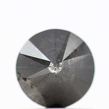 0.96 Carat Fancy Black Round Shape Brilliant Cut Natural Loose Diamond