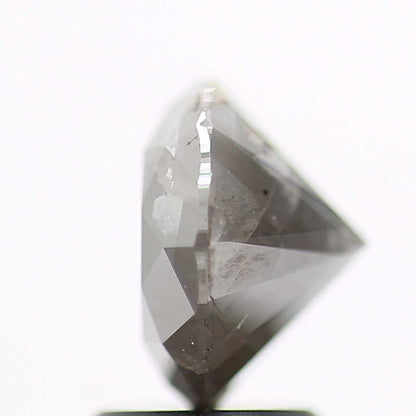 2.57 Carat Salt and Pepper Round Brilliant Cut Natural Loose Diamond