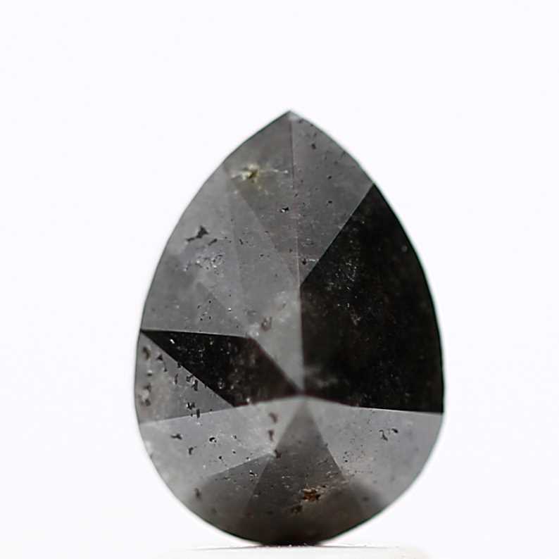Salt and Pepper Diamond Fancy Gray Color 1.93 CT 9.10 x 6.60 x 4.90 MM Pear Cut Diamond! Natural Loose Diamond ! Christmas Gift for Her