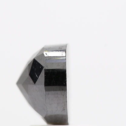 1.92 Ct Natural Black Cushion Single Cut Loose Diamond for Jewelery