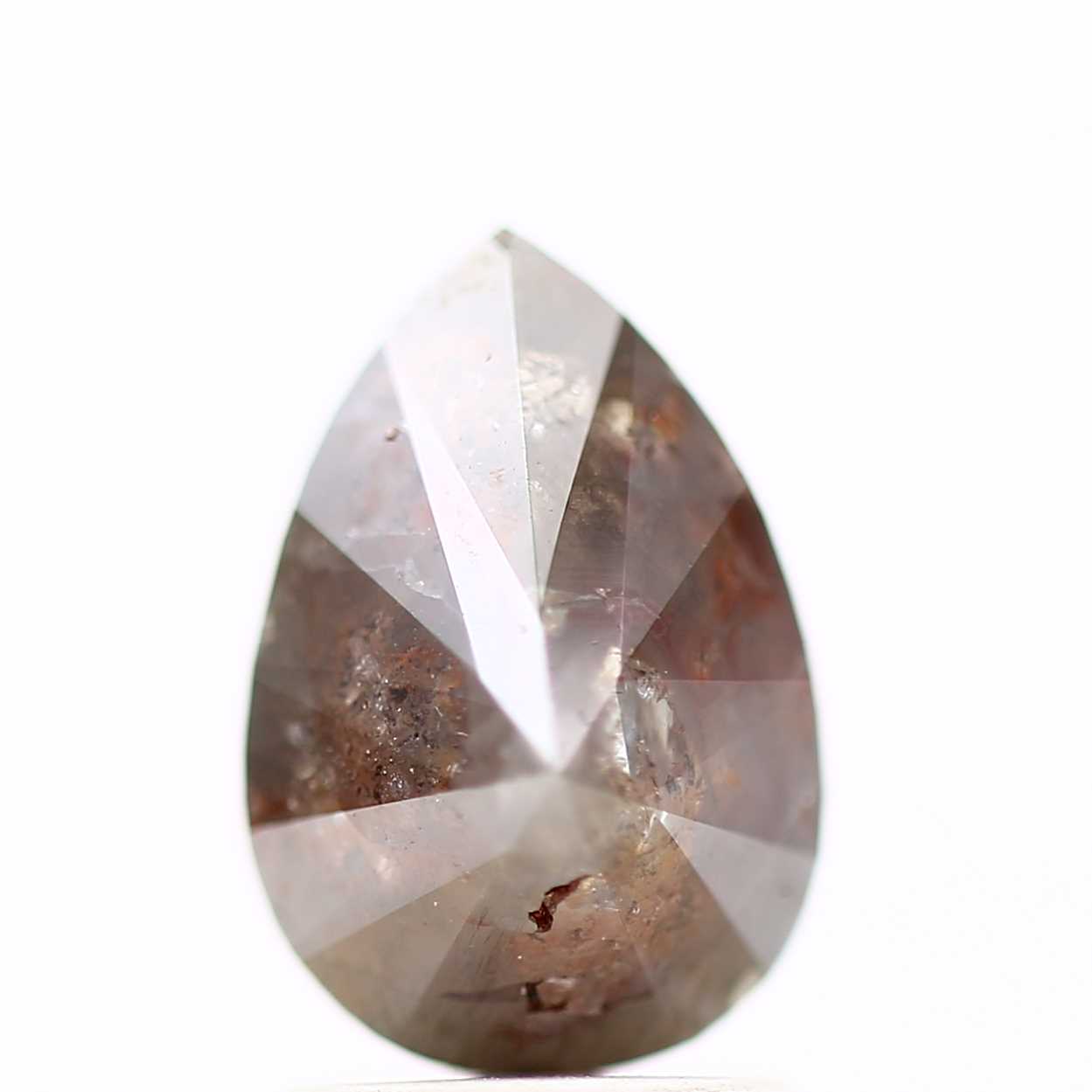 Salt and Pepper Diamond Fancy Brown Color 2.31 CT 9.42 x 6.51 x 5.48 MM Pear Cut Diamond! Natural Loose Diamond ! Christmas Gift for Her