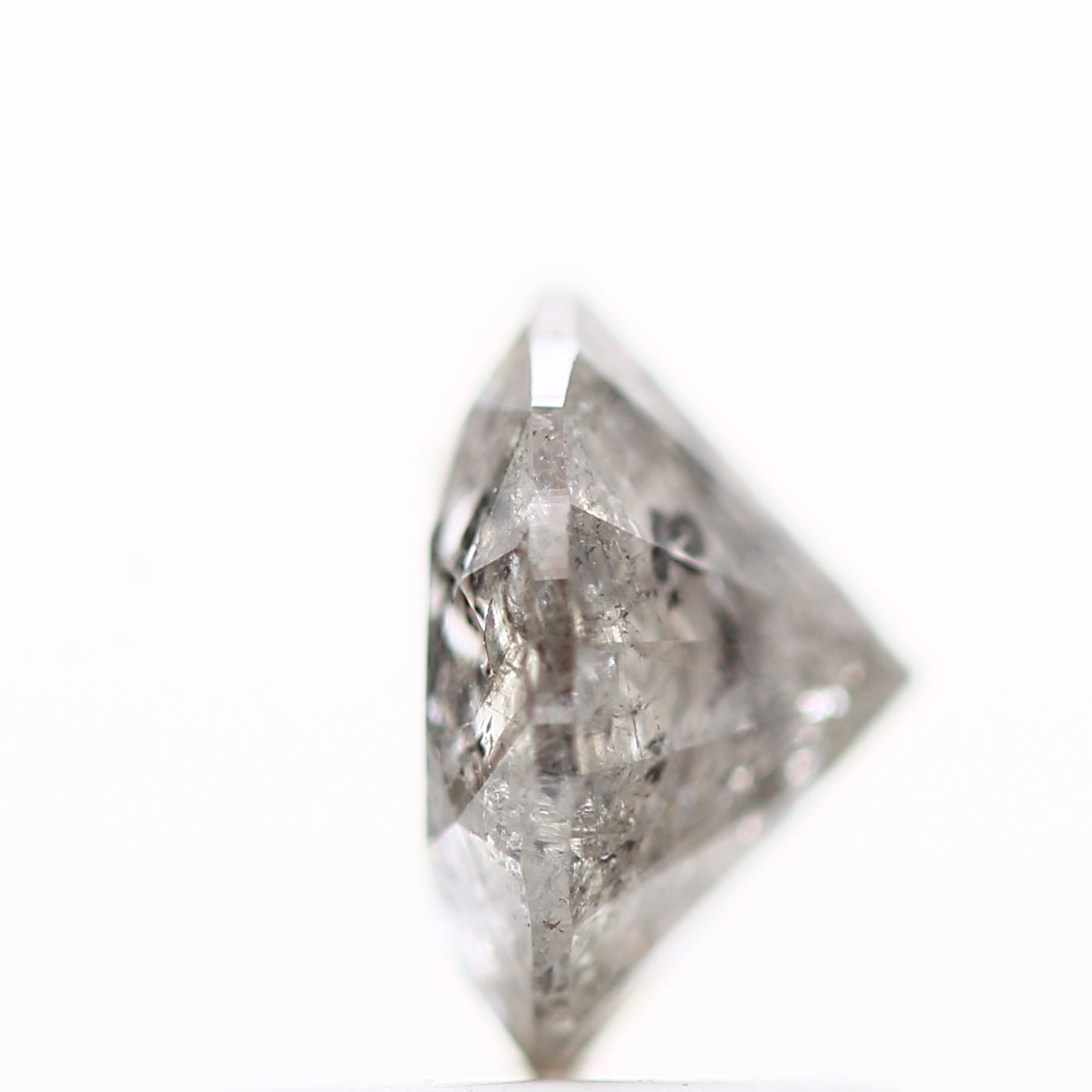 0.91 Carat Salt and Pepper Diamond Icy Round Brilliant Cut Natural Loose Diamond
