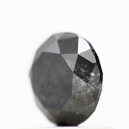 0.83 Carat Fancy Black Round Shape Brilliant Cut Natural Loose Diamond