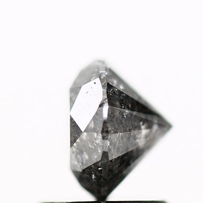 Salt and Pepper Diamond Fancy Gray Color 1.08 CT 6.10 x 4.54 MM Round Brilliant Cut Diamond! Natural Loose Diamond ! Christmas Gift for Her