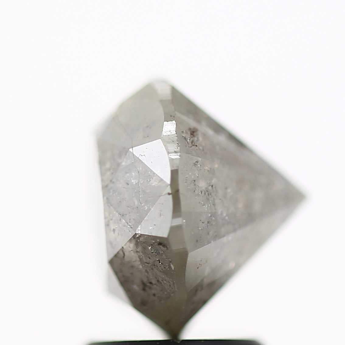 3.08 Carat Salt and Pepper Diamond Gray Round Brilliant Cut Natural Loose Diamond