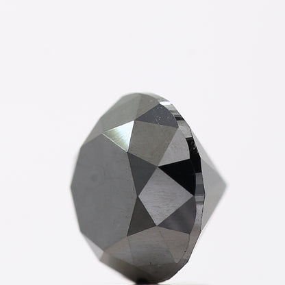 2.91 Carat Fancy Black Round Brilliant Cut Natural Loose Diamond